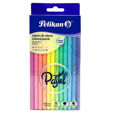 LAPICES DE COLORES PELIKAN X 12 LARGOS PASTELES