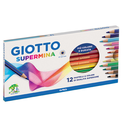 LAPICES DE COLORES GIOTTO SUPERMINA X 12 LARGOS