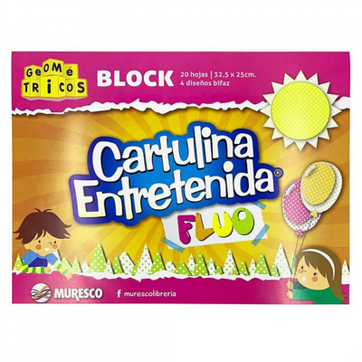 BLOCK MURESCO ENTRETENIDO Nº5 20 HS FLUO 4 DISEÑOS