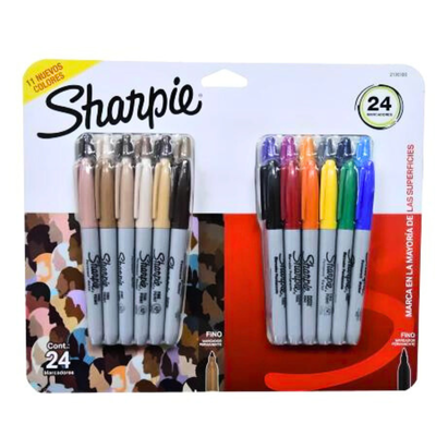 MARCADOR SHARPIE PORTRAITS FINOS BLISTER X 24 COLORES