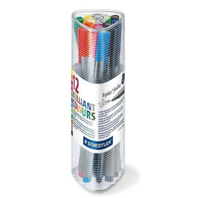 MARCADOR STAEDTLER 0.3MM TRIPLUS 334 TUBO X 12 COLORES