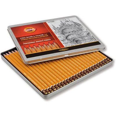 LAPICES KOH-I-NOOR NEGRO CON GRADUACIONES EN LATA X 24 UNIDADES