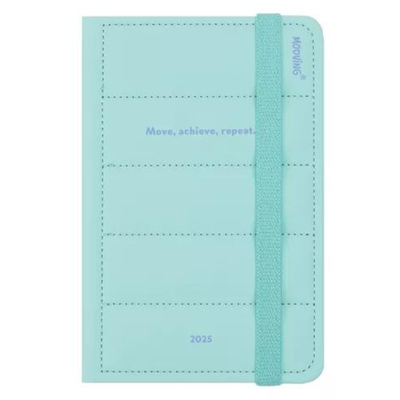 AGENDA 2025 MOOVING 10X15CM MATELASSE ENCUADERNADA DIARIA