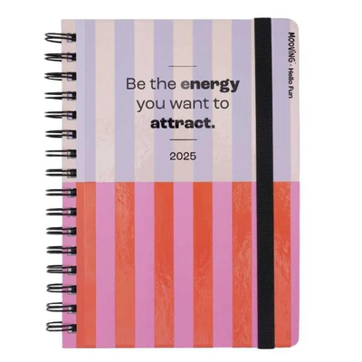 AGENDA 2025 MOOVING 10X15CM HELLO FUN ESPIRALADA DIARIA