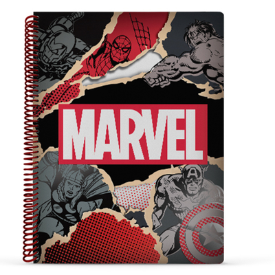 CUADERNO MOOVING 29/7 T. FLEX. X 80 HJS. RAYADO MARVEL