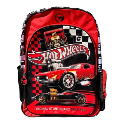 MOCHILA WABRO ESPALDA HOT WHEELS RED CAR 18"