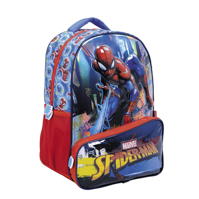 MOCHILA WABRO ESPALDA SPIDERMAN CIUDAD RELIEVE 17"