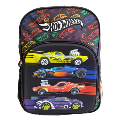 MOCHILA WABRO ESPALDA HOT WHEELS 4 AUTOS 14"