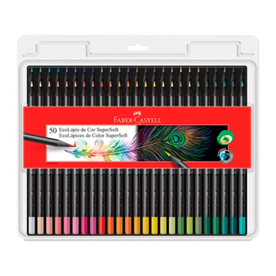 LAPICES DE COLORES FABER-CASTELL SUPER SOFT BBLISTER X50