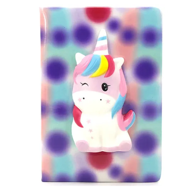 CUADERNO UNICORNIO TRENDY LUNARES AZULES