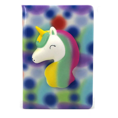 CUADERNO SQUEEZY UNICORNIO LUNARES VIOLETAS