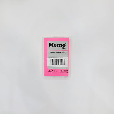 NOTAS ADHESIVAS MEMO FIX X80HJS FLUO ROSA 50X75MM