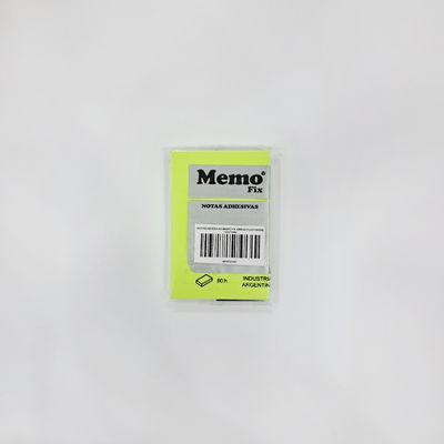 NOTAS ADHESIVAS MEMO FIX X80HJS FLUO VERDE 50X75MM