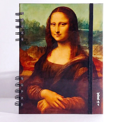 CUADERNO A5 ESPIRALADO 80 HOJAS LISAS LA GIOCONDA A LA PUPE