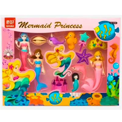 SET DE GOMAS SIRENAS EN CAJA