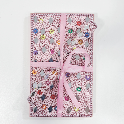 SET LIBRETA MEDIANA CON BOLIGRAFO PASTEL ROSA