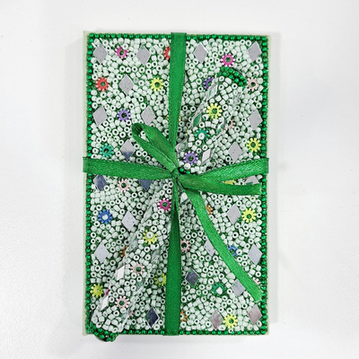 SET LIBRETA MEDIANA CON BOLIGRAFO PASTEL VERDE