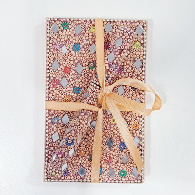 SET LIBRETA MEDIANA CON BOLIGRAFO PASTEL SALMON