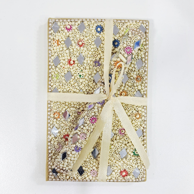 SET LIBRETA MEDIANA CON BOLIGRAFO PASTEL DORADO