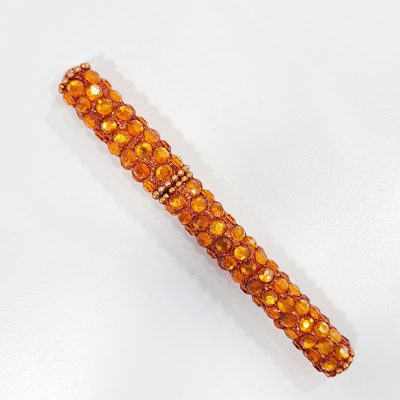 BOLIGRAFO HINDU PASTEL CON GLITTER COLOR NARANJA