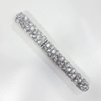 BOLIGRAFO HINDU PASTEL CON GLITTER COLOR PLATA