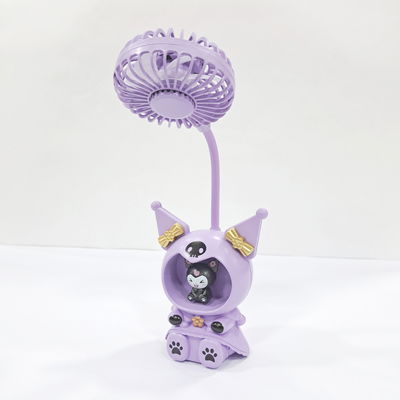 MINI VENTILADOR CON LAMPARA KUROMI VIOLETA