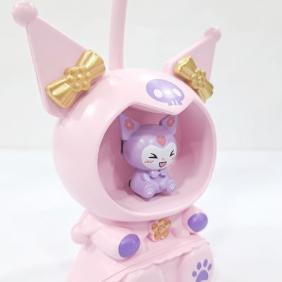 MINI VENTILADOR CON LAMPARA KUROMI ROSA