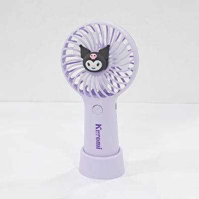 MINI VENTILADOR PORTATIL KUROMI VIOLETA CON BASE