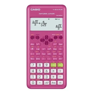 CALCULADORA CIENTIFICA CASIO FX-82LA PLUS-PK 252 FUNCIONES COLOR ROSA