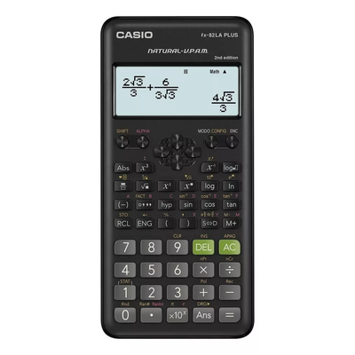 CALCULADORA CIENTIFICA CASIO 252 FUNCIONES FX-82 LAPLUS-BK-2DA COLOR NEGRO