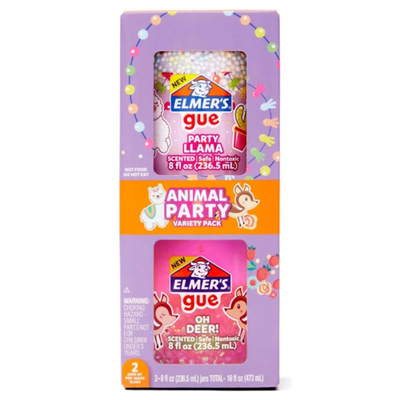 SLIME ELMERS GUE ANIMAL PARTY X 2 PIEZAS CON AROMA X 236ML