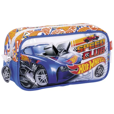 CARTUCHERA HOT WHEELS AZUL SPEED CLUB