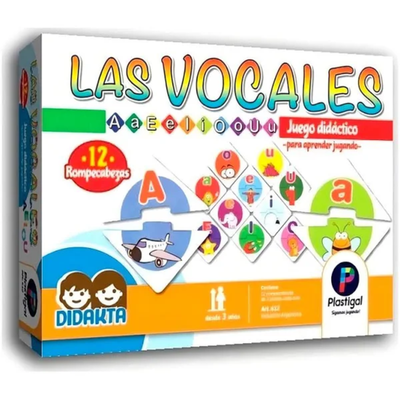 JUEGO DIDACTICO PLASTIGAL LAS VOCALES