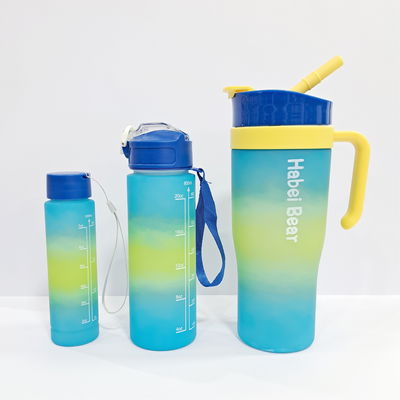 VASO HABEI BEAR 3 EN 1 1200,800,300ML AZUL Y AMARILLO