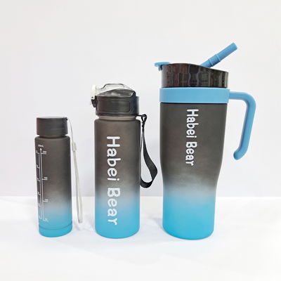 VASO HABEI BEAR 3 EN 1 1200,800,300ML NEGRO Y AZUL