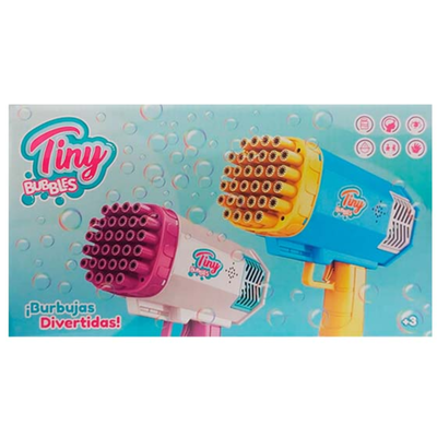 TINY BUBBLES BURBUJERO PISTOLA AMARILLO Y AZUL
