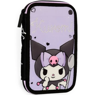 CARTUCHERA MOOVING DE 1 PISO TEXTIL KUROMI