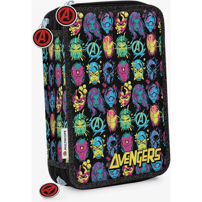 CARTUCHERA MULTISCOPE DE 3 PISOS AVENGERS