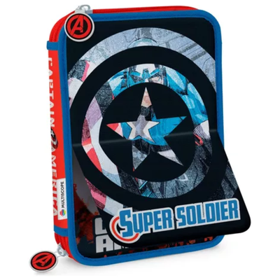 CARTUCHERA MULTISCOPE DE 2 PISOS AVENGERS SQUISHY