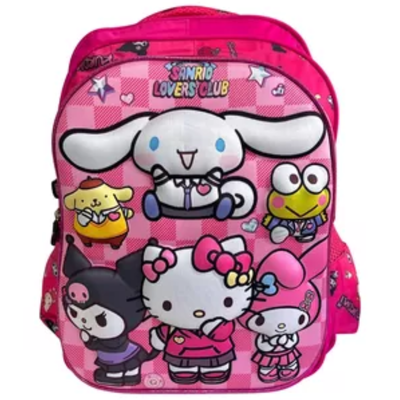 MOCHILA 3D 12" 1 CIERRE SANRIO LOVERS CLUB
