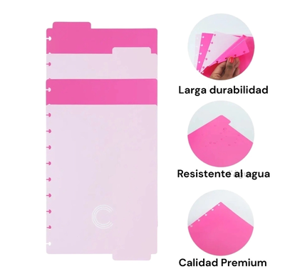 SEPARADORES A5 FLUO PARA CUADERNO INTELIGENTE X4U