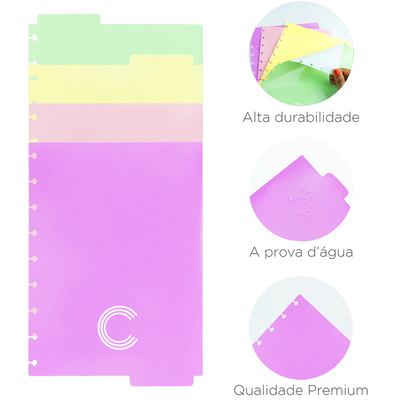 SEPARADORES A5 PASTEL PARA CUADERNO INTELIGENTE X4U