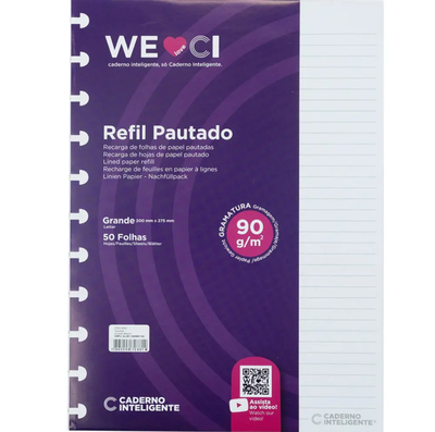 REPUESTO CUADERNO INTELIGENTE RAYADO A4 90 GRS