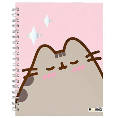 CUADERNO MOOVING RAYADO 16X21 T. DURA CON ESPIRAL PUSHEEN