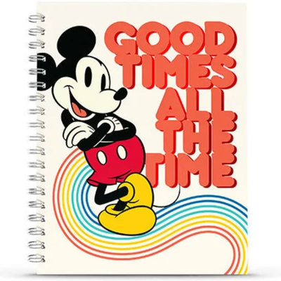 CUADERNO MOOVING 16/21 T. DURA X 80 HJS RAYADO MICKEY
