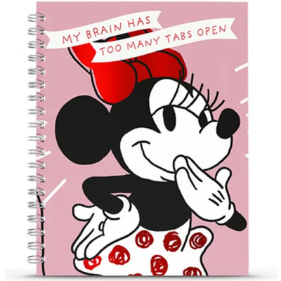 CUADERNO MOOVING 16/21 T. DURA X 80 HJS RAYADO MINNIE