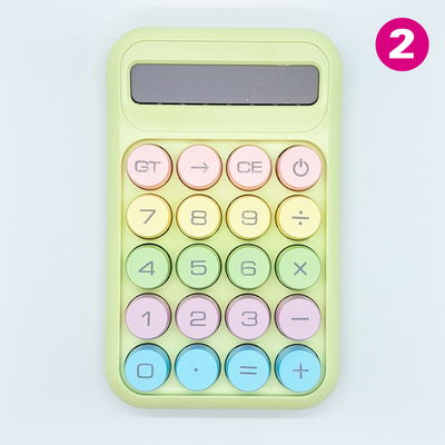 CALCULADORA TIPO ESCOLAR COLORES PASTELES V/COLORES