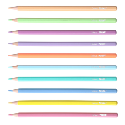 LAPICES DE COLORES X10 LARGOS TRAMA PASTEL