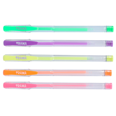 ROLLER BALL TRAMA GEL PASTEL X5 COLORES