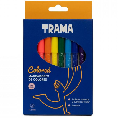 MARCADOR TRAMA ESCOLAR BLISTER X10